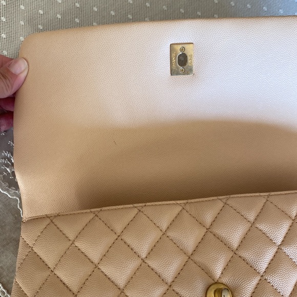 Chanel Medium Coco Quilted Caviar Leather Top Handle Shoulder Bag - Picture 8 of 13